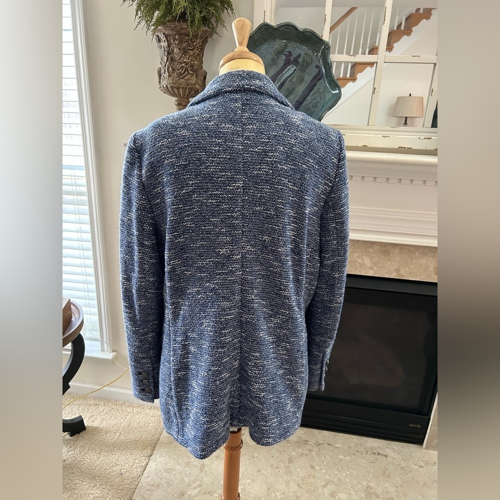 Talbots Double Breasted Blue Multi Tweed Jacket - Picture 11 of 14